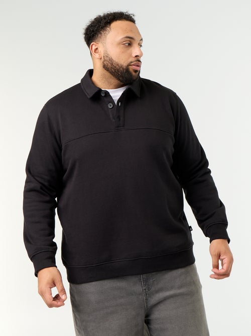 Sweat en molleton col polo - Kiabi