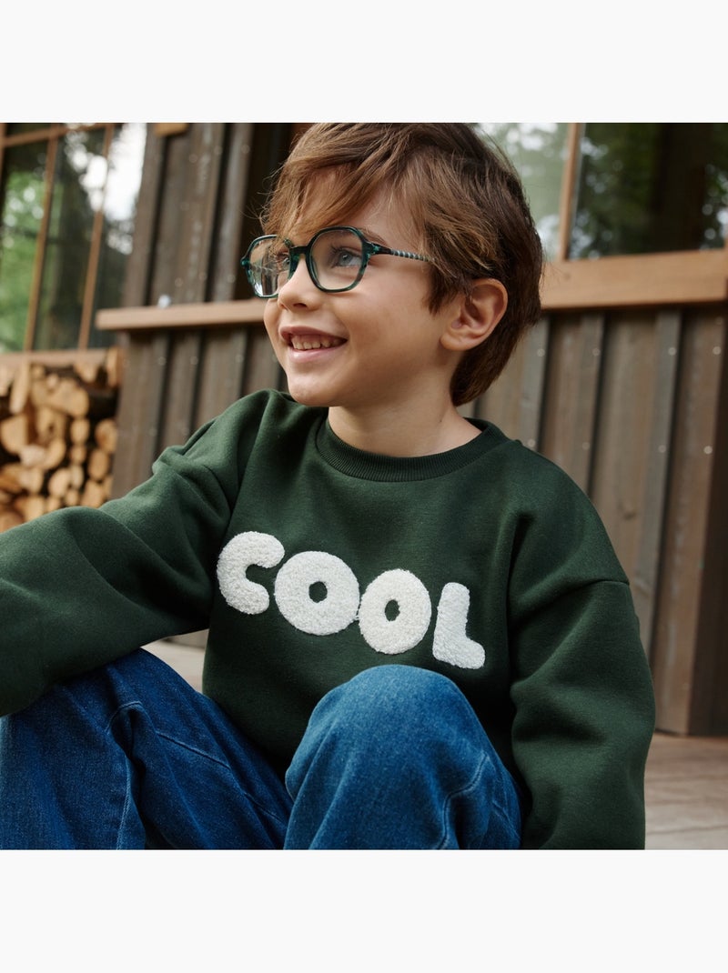 Sweat en molleton cool Vert - Kiabi
