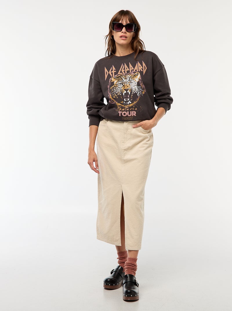 Sweat en molleton 'Def Leppard' Noir - Kiabi