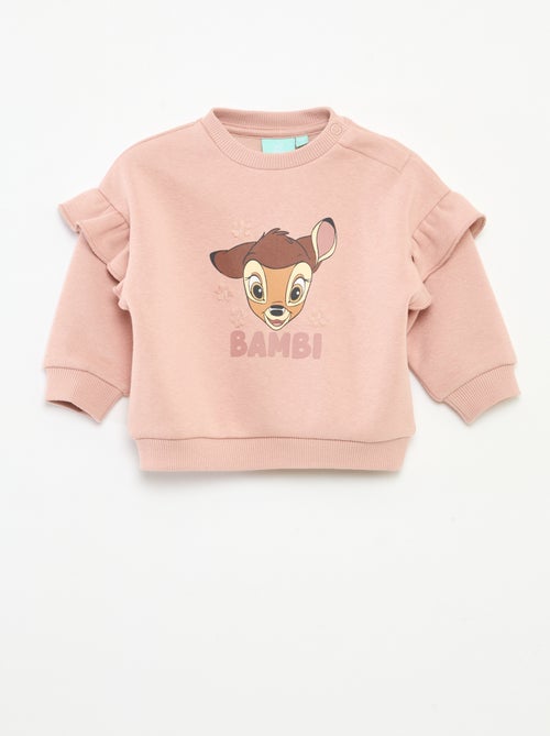 Sweat en molleton 'Disney' 'Bambi' volantée - Kiabi