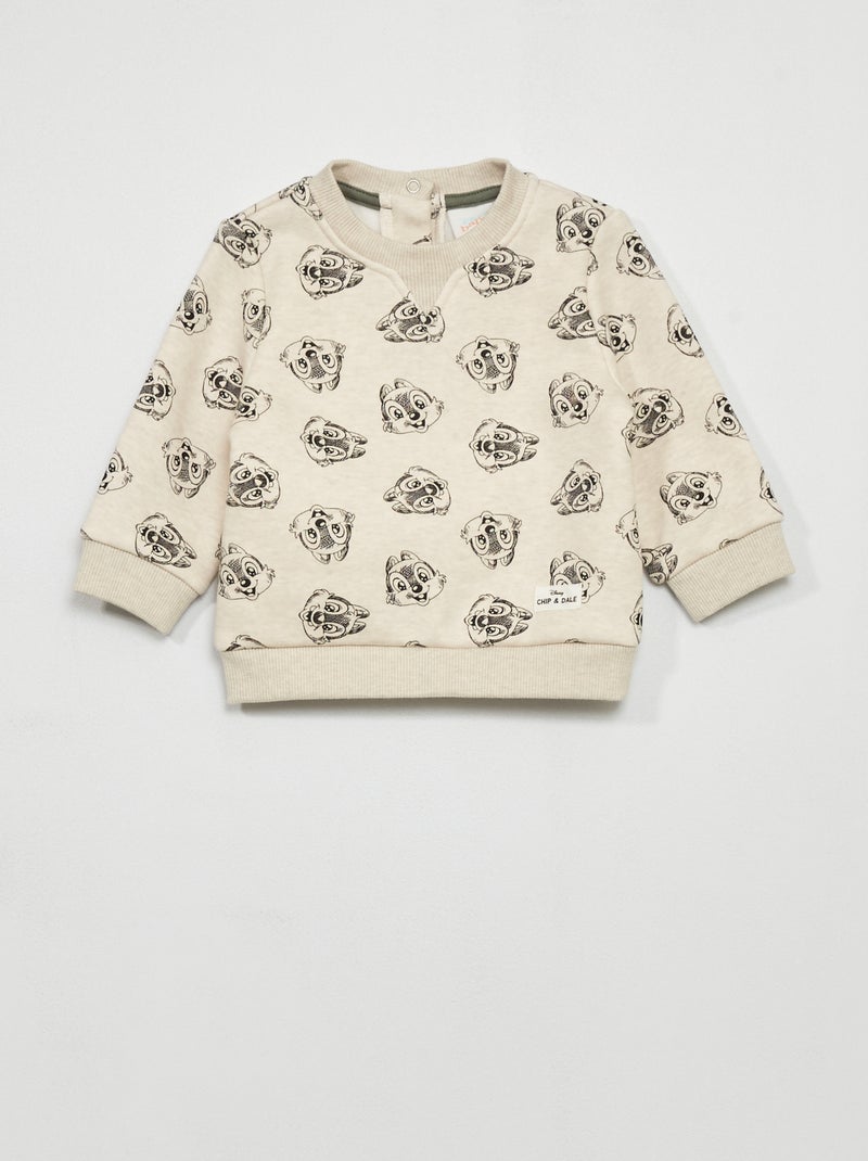 Sweat en molleton 'Disney' Beige - Kiabi