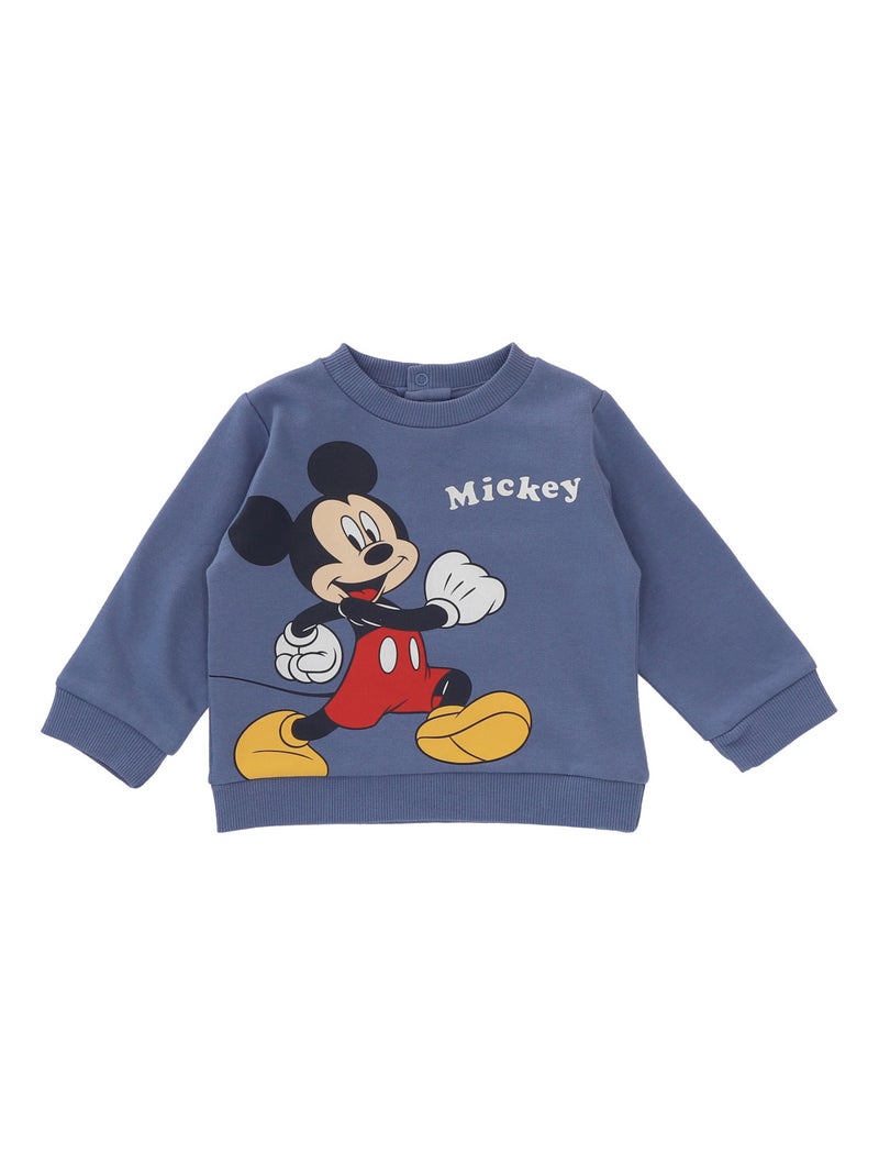 Sweat en molleton Disney Mickey Bleu - Kiabi