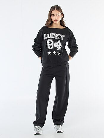 Sweat en molleton esprit sportif