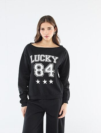 Sweat en molleton esprit sportif