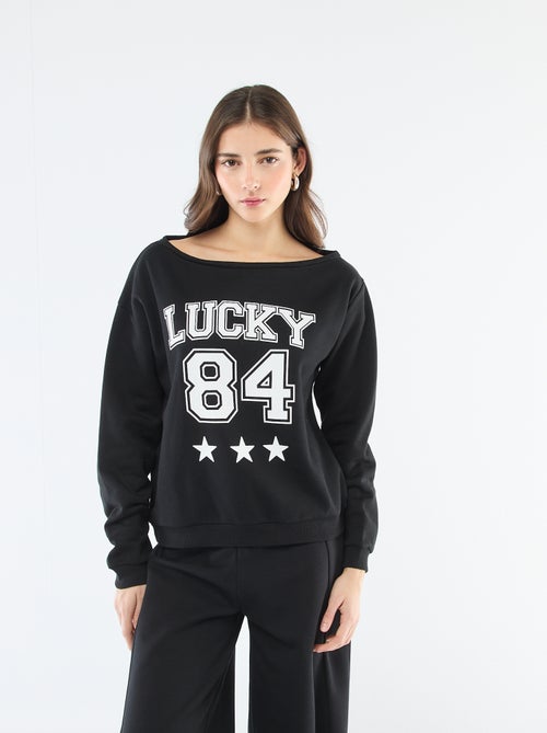 Sweat en molleton esprit sportif - Kiabi