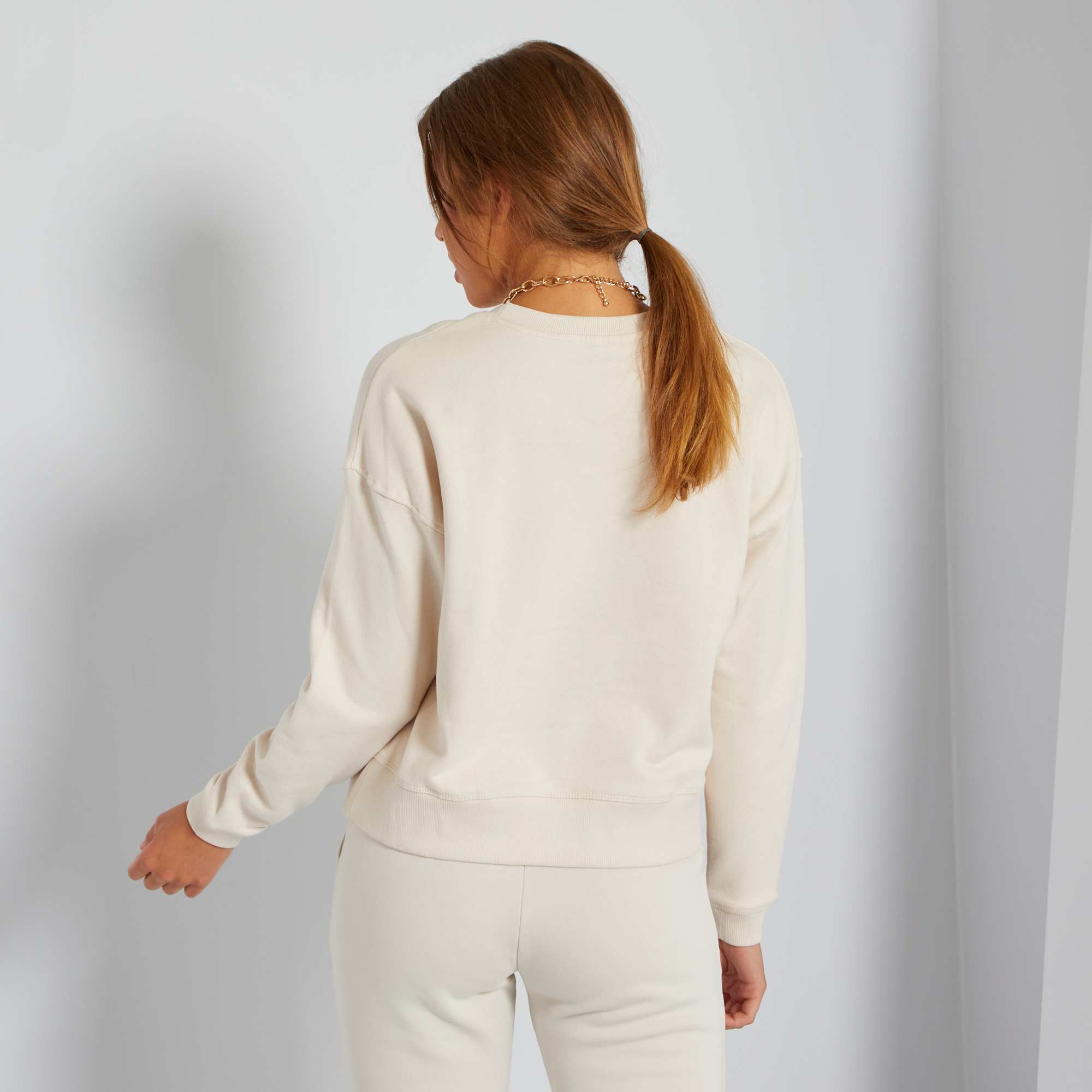 Sweat en molleton gratté chaud femme mauve Kiabi 10,00€