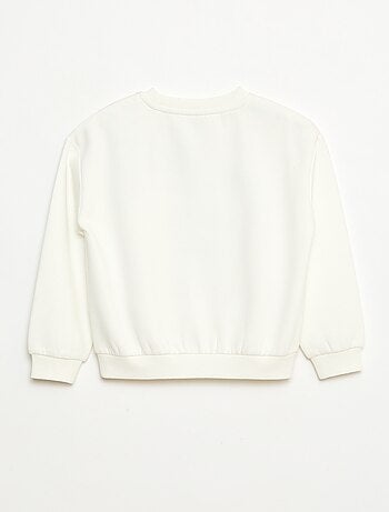 Sweat en molleton gratté imprimé 'Noël'