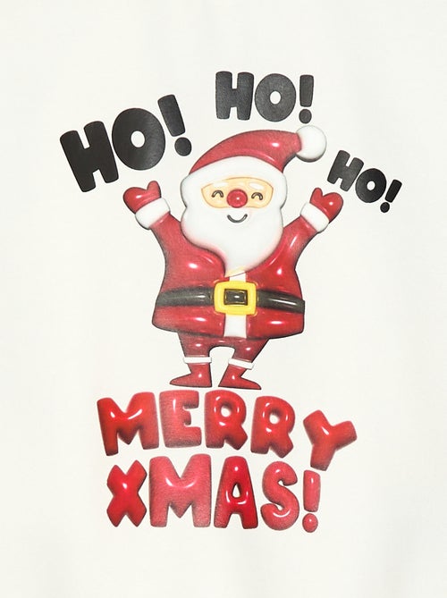 Sweat en molleton gratté imprimé 'Noël' - Kiabi