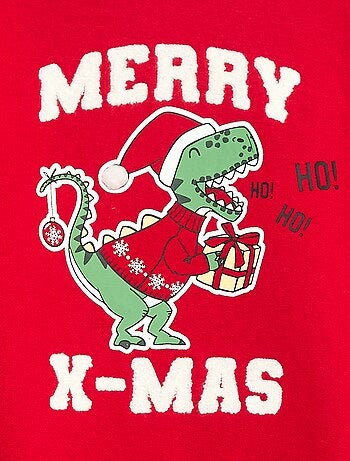 Sweat en molleton gratté imprimé 'Noël'