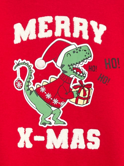 Sweat en molleton gratté imprimé 'Noël' - Kiabi