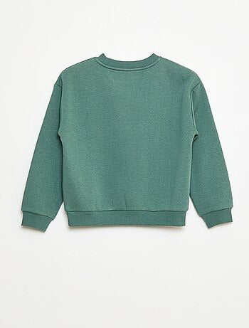 Sweat en molleton gratté imprimé 'Noël'