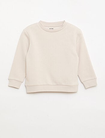 Sweat en molleton gratté uni