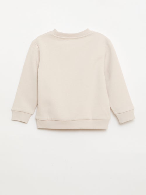 Sweat en molleton gratté uni - Kiabi