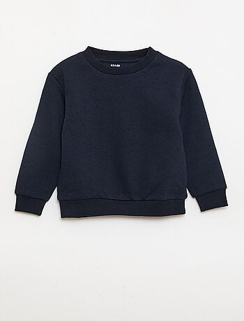 Sweat en molleton gratté uni