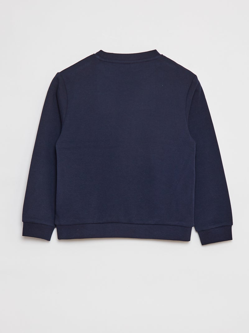 Sweat en molleton gratté uni BLEU - Kiabi