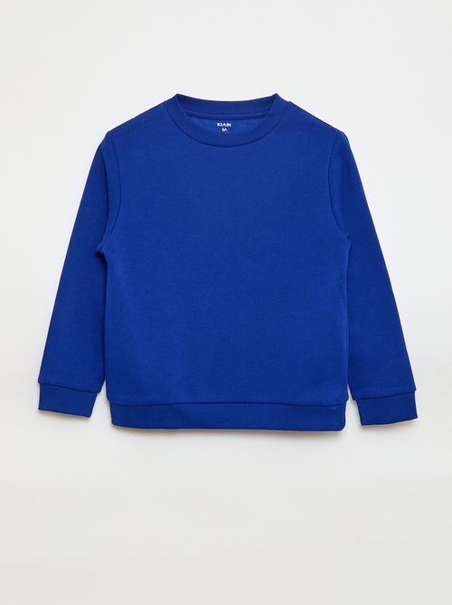 Sweat en molleton gratté uni - Kiabi