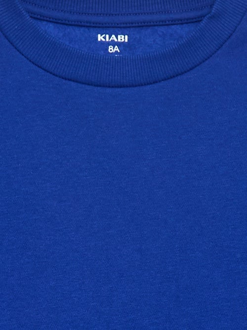 Sweat en molleton gratté uni - Kiabi