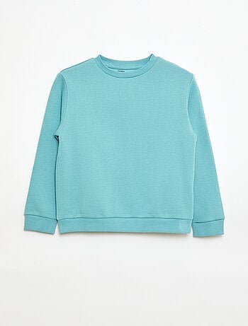 Sweat en molleton gratté uni