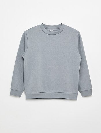 Sweat en molleton gratté uni