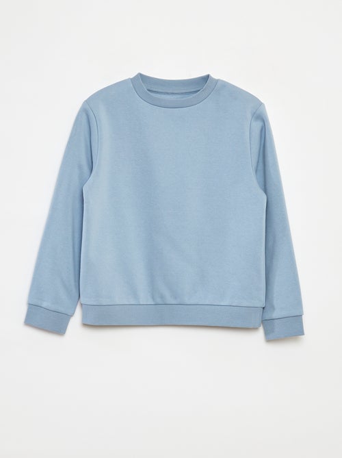 Sweat en molleton gratté uni - Kiabi