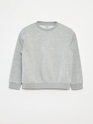 Sweat en molleton gratté uni