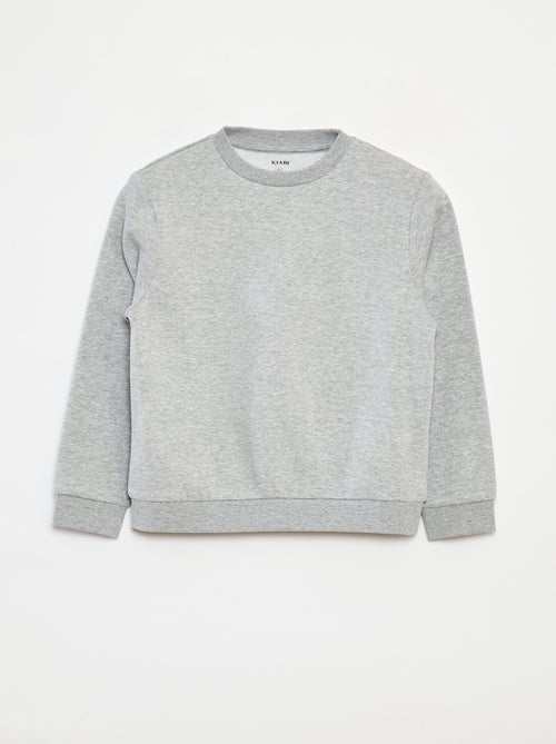 Sweat en molleton gratté uni - Kiabi