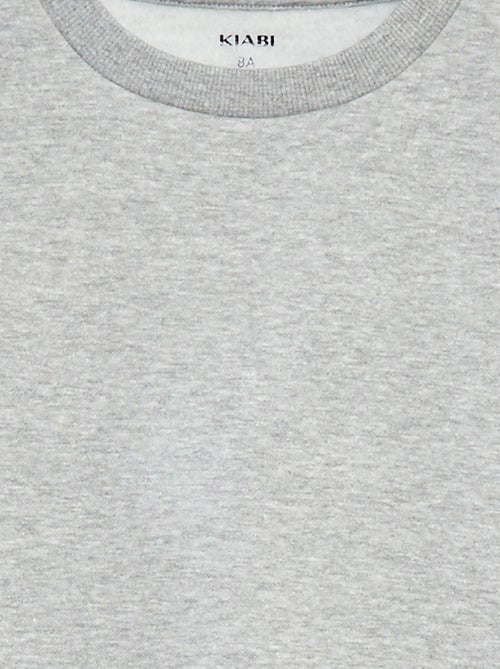 Sweat en molleton gratté uni - Kiabi