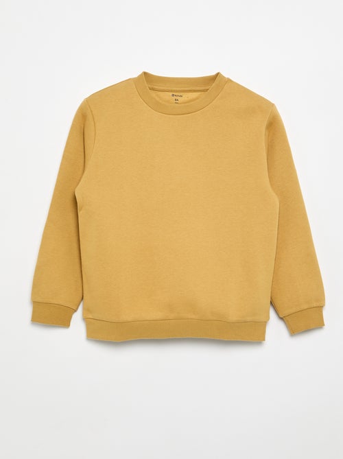 Sweat en molleton gratté uni - Kiabi