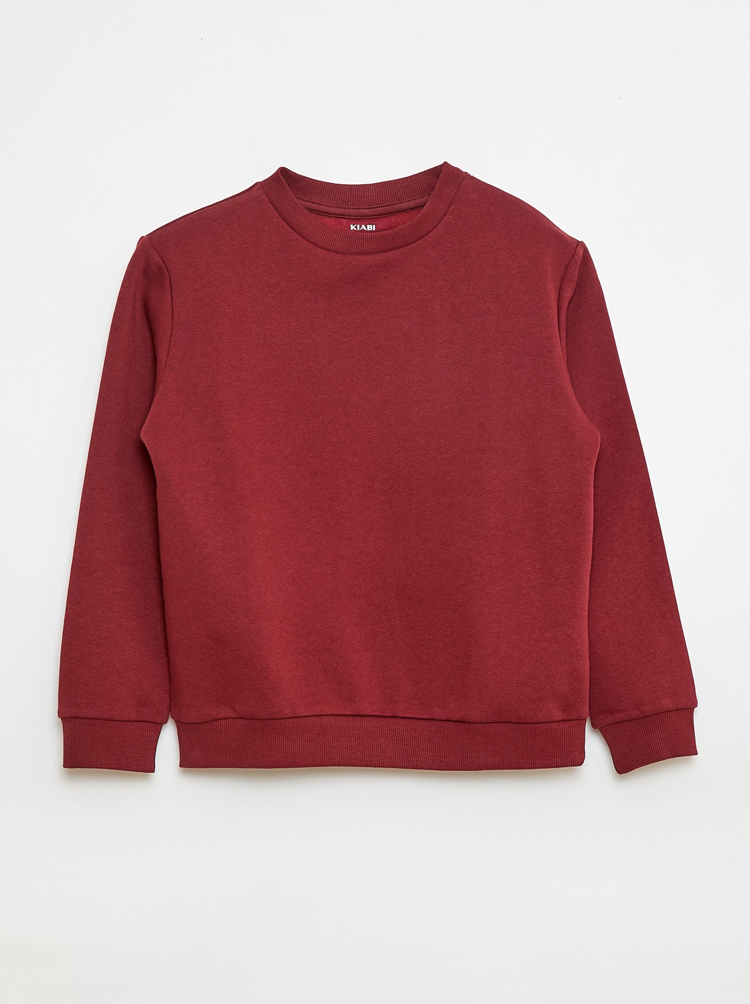 Sweat en molleton gratté uni