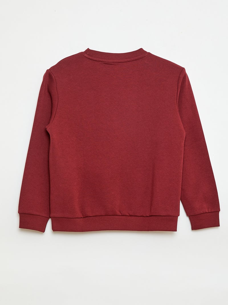 Sweat en molleton gratté uni Marron - Kiabi