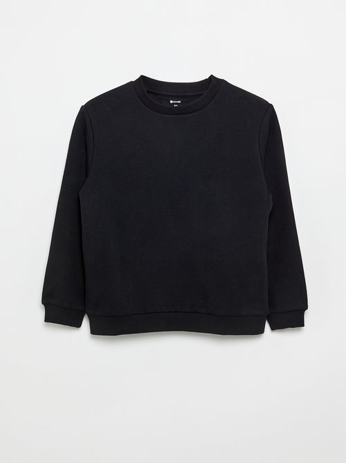 Sweat en molleton gratté uni - Kiabi