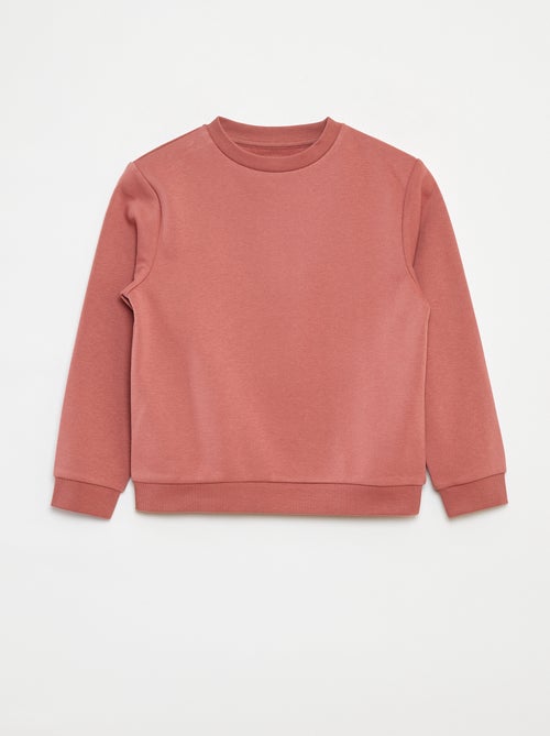 Sweat en molleton gratté uni - Kiabi
