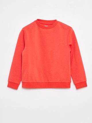 Sweat en molleton gratté uni