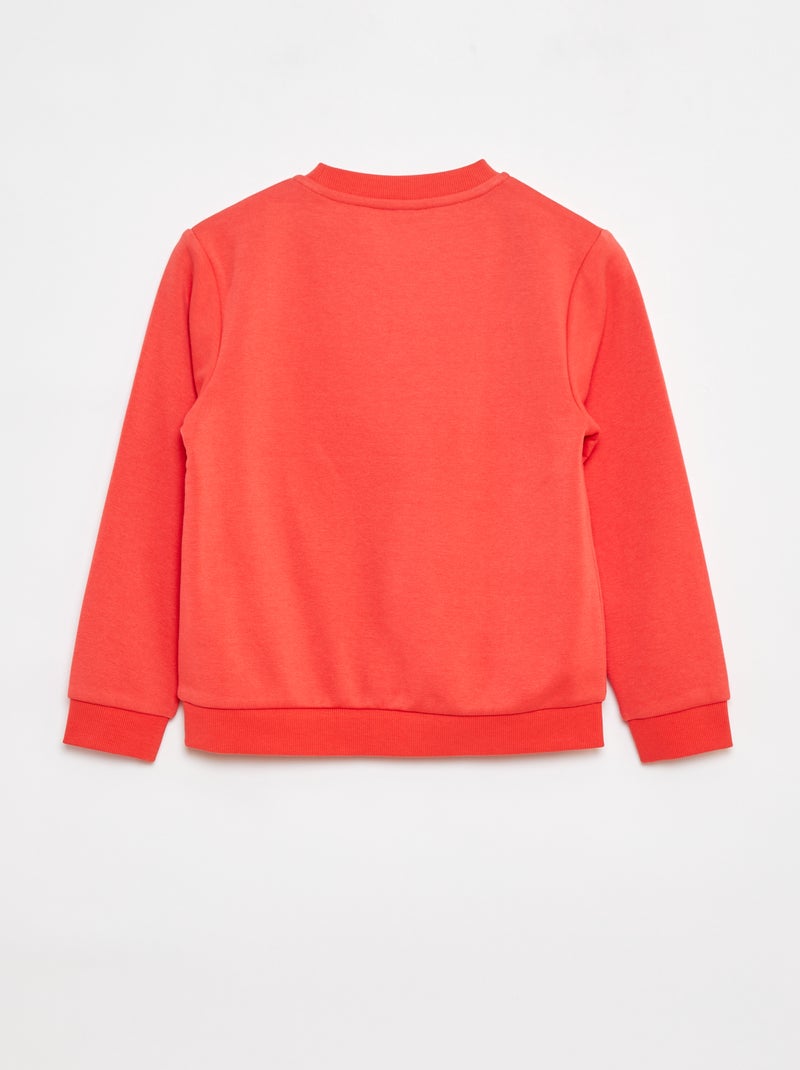 Sweat en molleton gratté uni Rouge - Kiabi