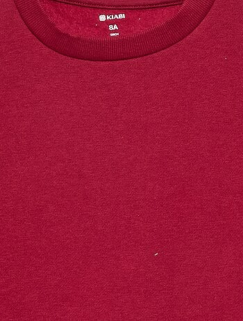 Sweat en molleton gratté uni