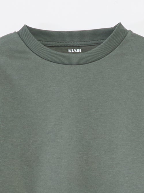 Sweat en molleton gratté uni - Kiabi