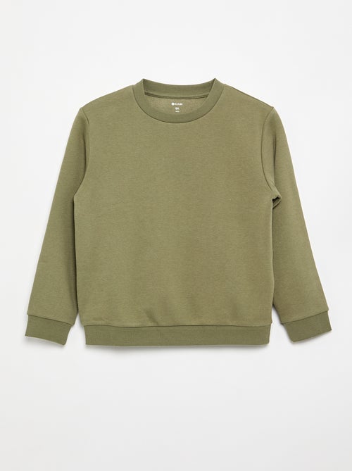Sweat en molleton gratté uni - Kiabi Sweat en molleton gratté uni - Kiabi