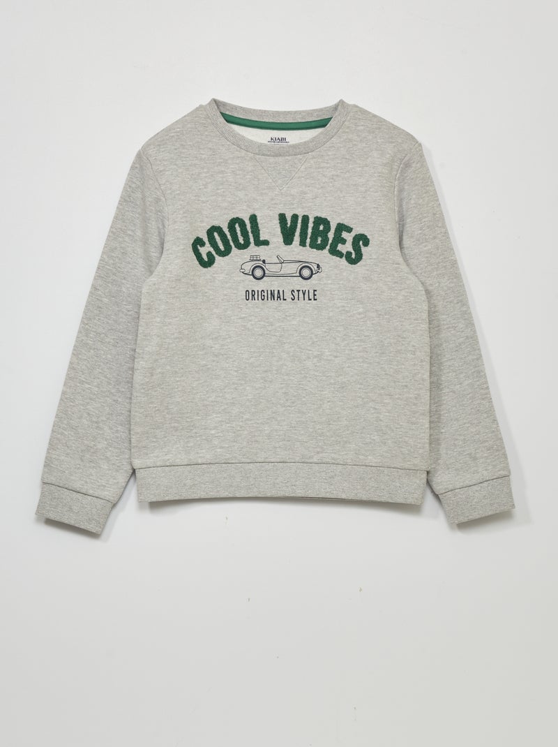 Sweat en molleton Gris - Kiabi
