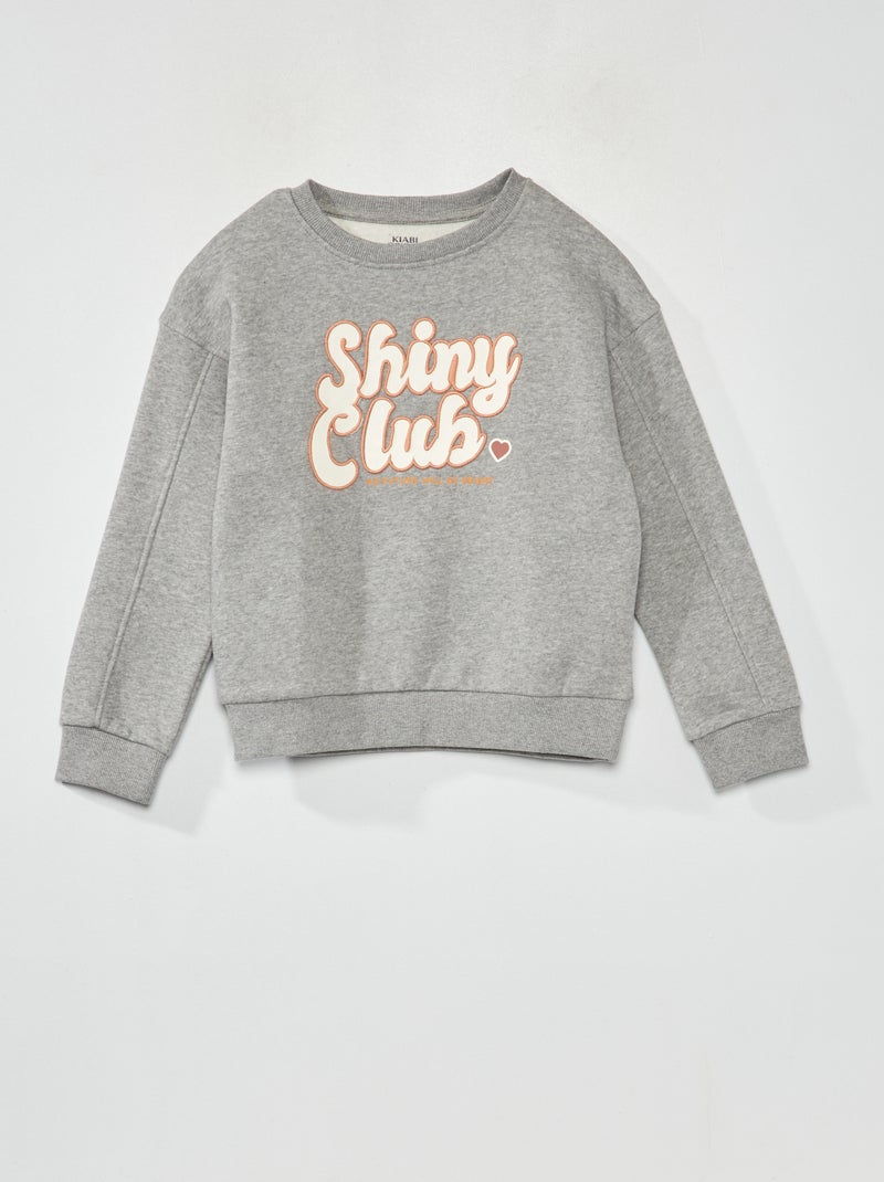 Sweat en molleton Gris - Kiabi