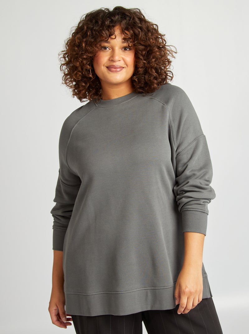 Sweat en molleton Gris - Kiabi