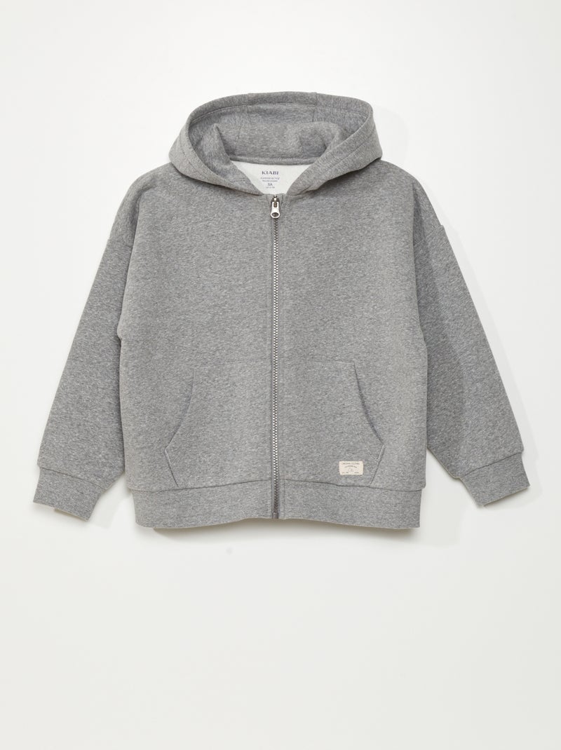 Sweat en molleton Gris chiné - Kiabi