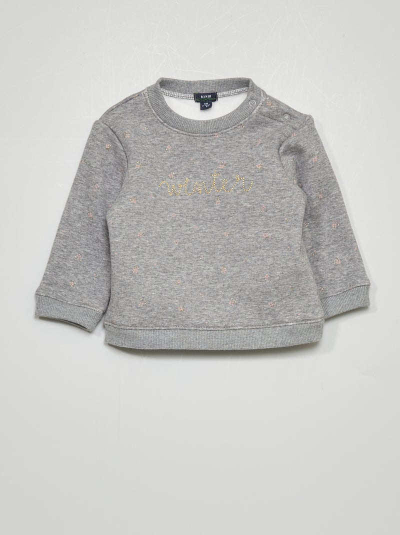 Sweat en molleton Gris foncé - Kiabi