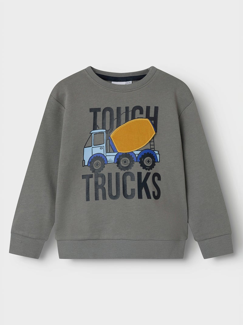 Sweat en molleton 'Guppy' Gris - Kiabi