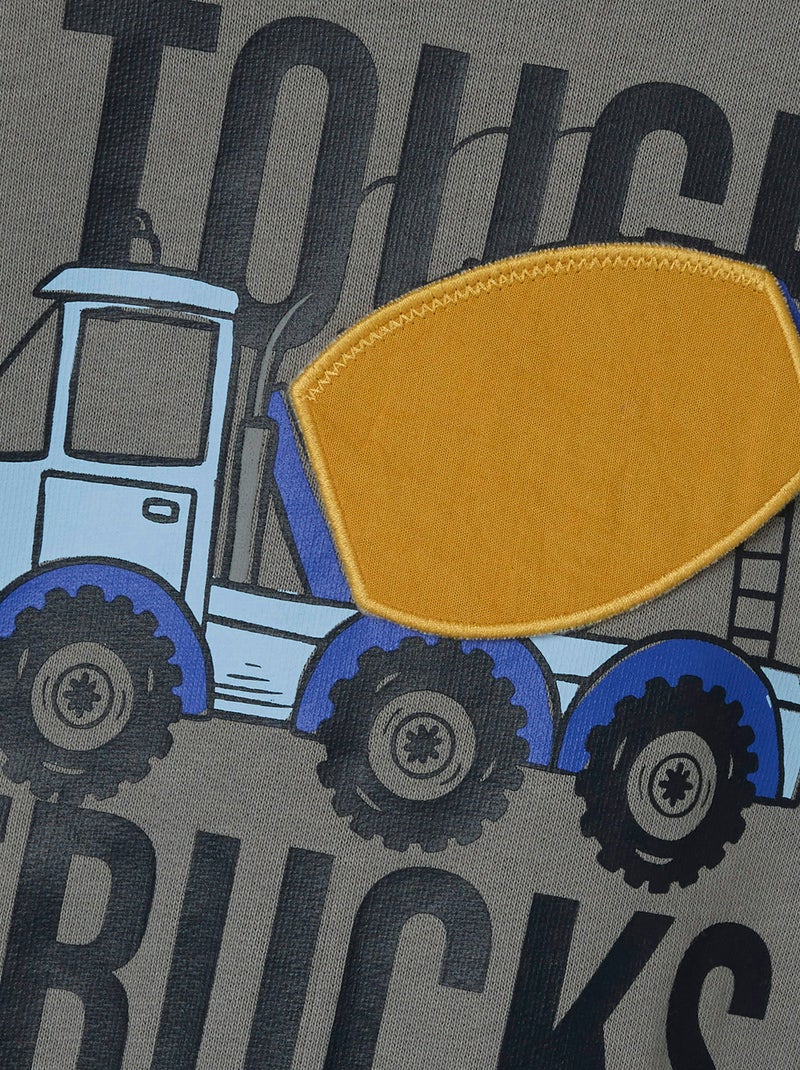 Sweat en molleton 'Guppy' Gris - Kiabi