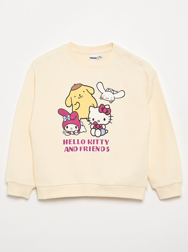 Sweat en molleton 'Hello Kitty' - collection facile à enfiler Blanc - Kiabi