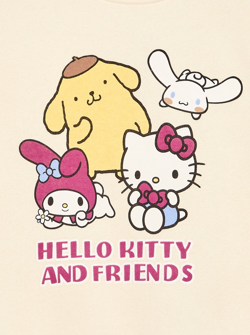 Sweat en molleton 'Hello Kitty' - collection facile à enfiler Blanc - Kiabi