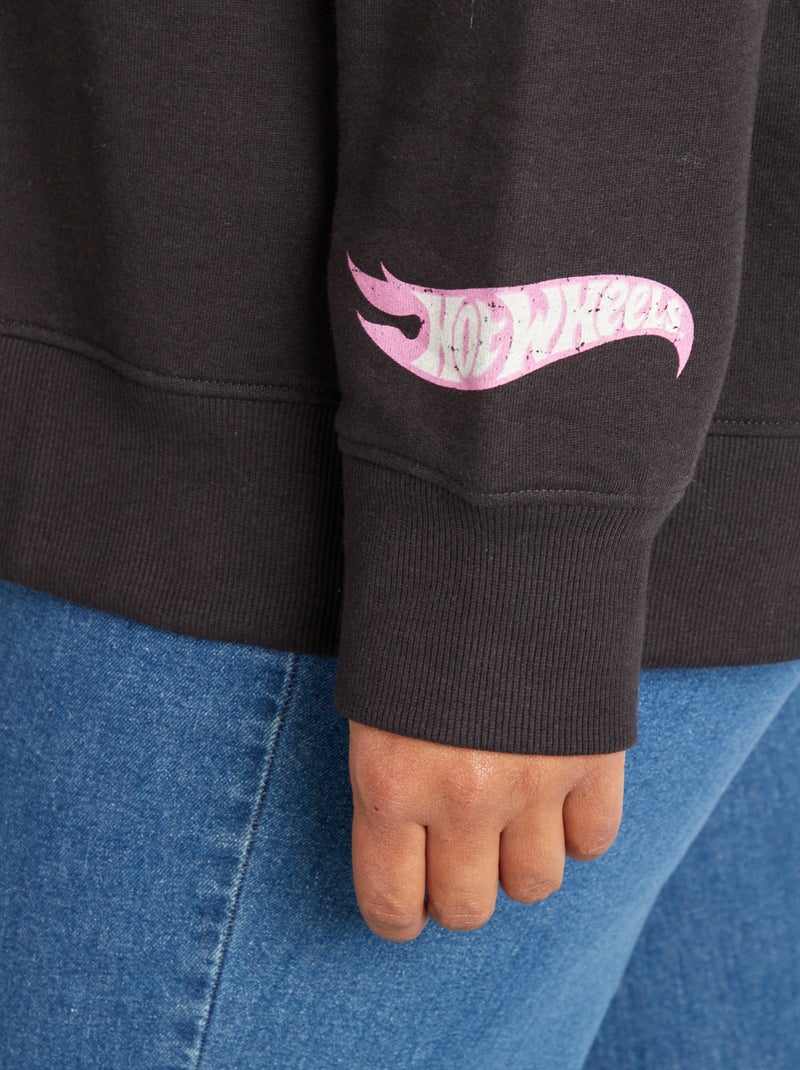 Sweat en molleton 'Hot Wheels' Noir - Kiabi