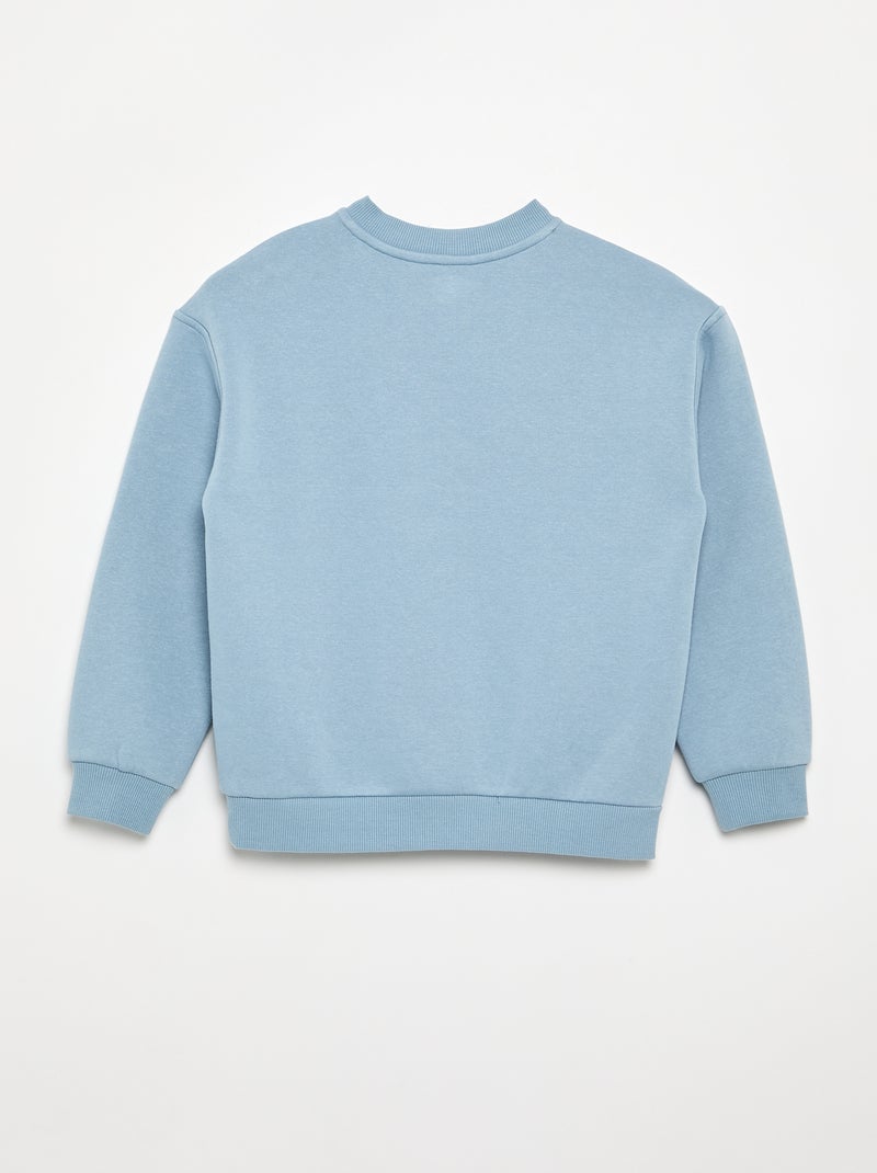 Sweat en molleton imprimé - collection facile à enfiler Bleu - Kiabi