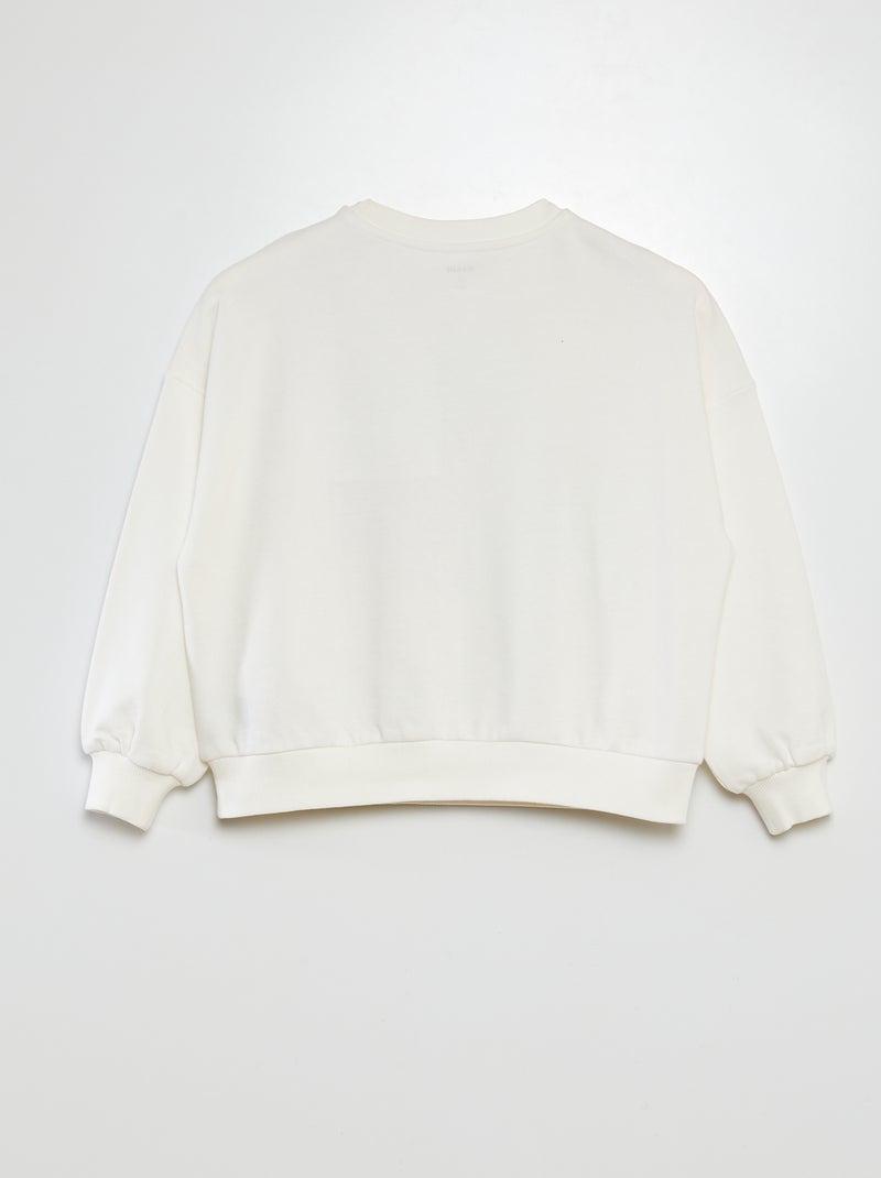 Sweat en molleton imprimé - Grafik Edition Blanc - Kiabi