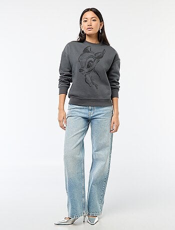 Sweat en molleton imprimé 'Bambi'